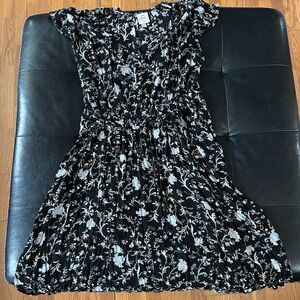 Knox Rose Black Floral Asymmetrical Dress